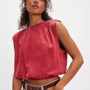 We The Free Vintage Red Muscle Tee